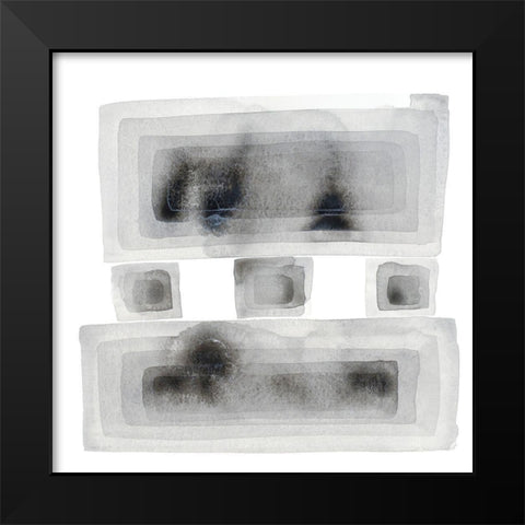 Balanced Squares II Black Modern Wood Framed Art Print by Sparler, Erin