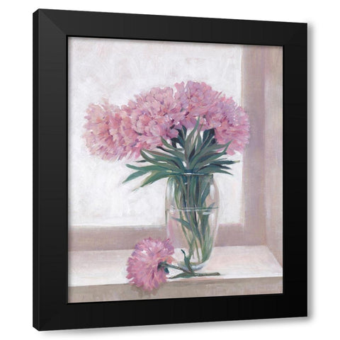 Windowsill Floral I Black Modern Wood Framed Art Print by OToole, Tim