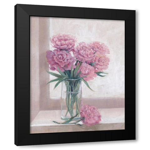 Windowsill Floral II Black Modern Wood Framed Art Print with Double Matting by OToole, Tim