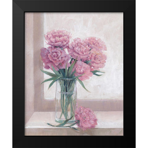 Windowsill Floral II Black Modern Wood Framed Art Print by OToole, Tim