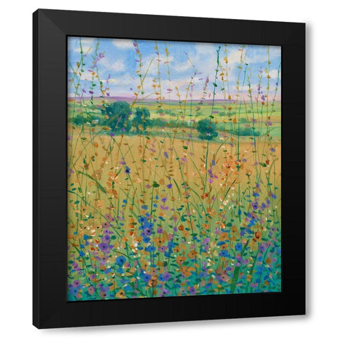 Wildflower Path I Black Modern Wood Framed Art Print by OToole, Tim