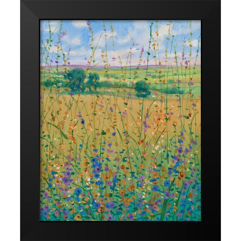 Wildflower Path I Black Modern Wood Framed Art Print by OToole, Tim