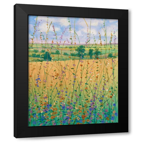 Wildflower Path II Black Modern Wood Framed Art Print with Double Matting by OToole, Tim