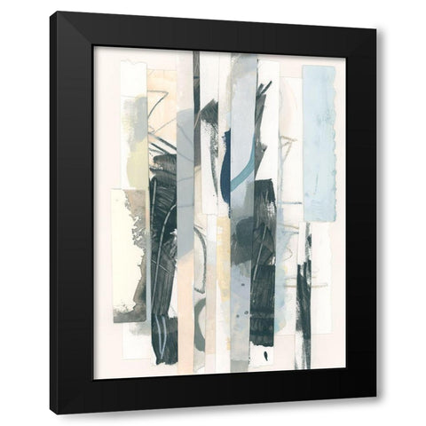 Paper Strata I Black Modern Wood Framed Art Print with Double Matting by Vess, June Erica