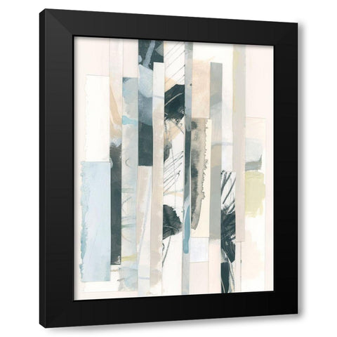 Paper Strata II Black Modern Wood Framed Art Print by Vess, June Erica