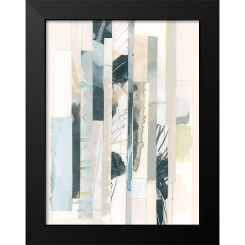 Paper Strata II Black Modern Wood Framed Art Print by Vess, June Erica