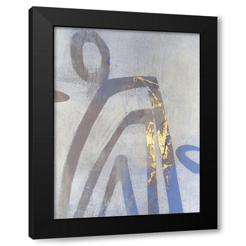 Linx II Black Modern Wood Framed Art Print by Jachimiec, Sue