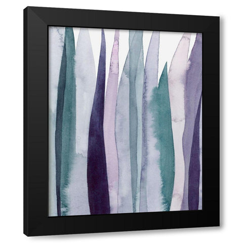 Amethyst Scales Triptych II Black Modern Wood Framed Art Print by Popp, Grace
