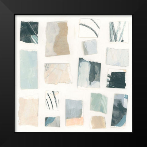 Paper Palette I Black Modern Wood Framed Art Print by Vess, June Erica