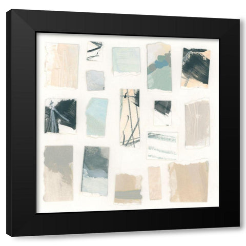 Paper Palette II Black Modern Wood Framed Art Print by Vess, June Erica