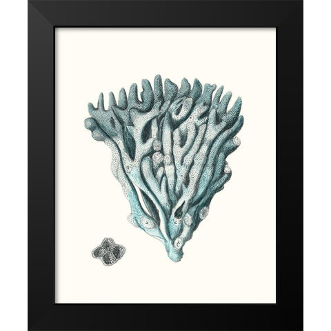 Antique Coastal Coral X Black Modern Wood Framed Art Print by Esper, Johann