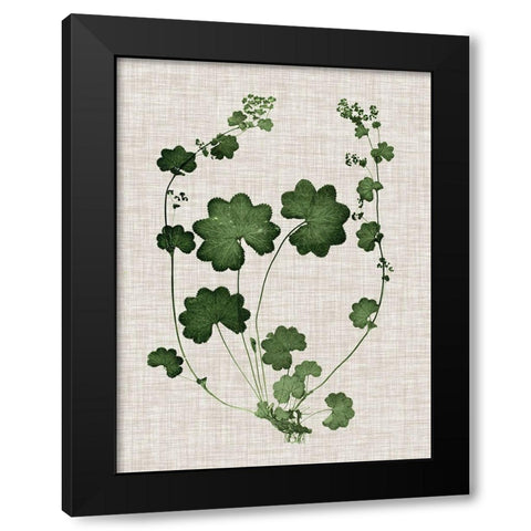 Forest Foliage on Linen II Black Modern Wood Framed Art Print by Vision Studio