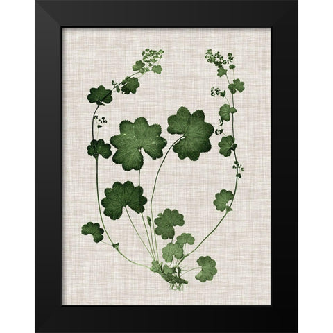 Forest Foliage on Linen II Black Modern Wood Framed Art Print by Vision Studio