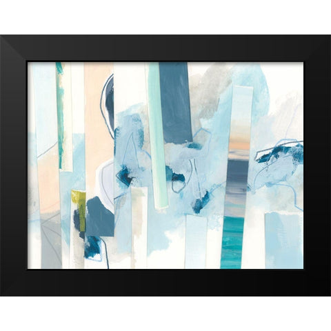 Liquid Strata II Black Modern Wood Framed Art Print by Vess, June Erica