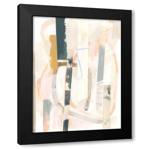 Melon Litmus II Black Modern Wood Framed Art Print by Vess, June Erica