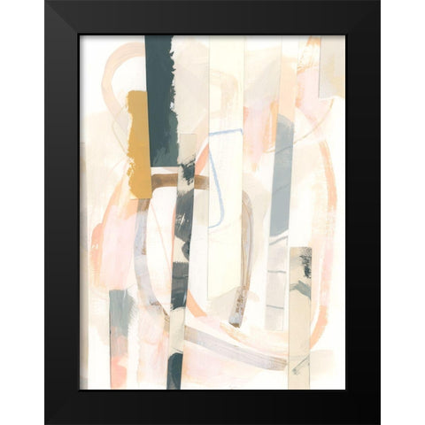 Melon Litmus II Black Modern Wood Framed Art Print by Vess, June Erica