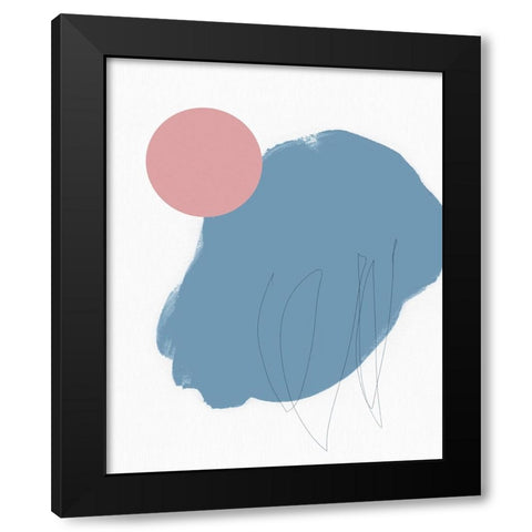 Elementary Abstract I Black Modern Wood Framed Art Print with Double Matting by Green, Jacob