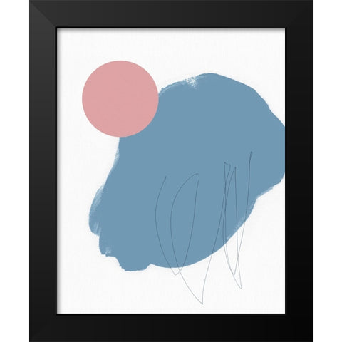 Elementary Abstract I Black Modern Wood Framed Art Print by Green, Jacob