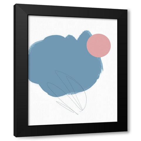 Elementary Abstract II Black Modern Wood Framed Art Print with Double Matting by Green, Jacob