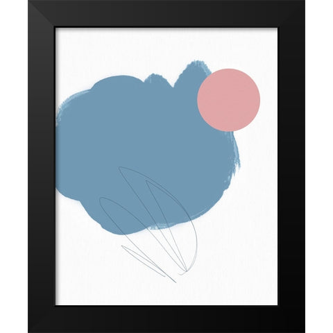 Elementary Abstract II Black Modern Wood Framed Art Print by Green, Jacob