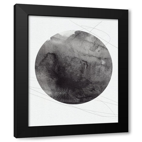 Graphite Moon I Black Modern Wood Framed Art Print by Green, Jacob