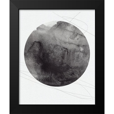 Graphite Moon I Black Modern Wood Framed Art Print by Green, Jacob