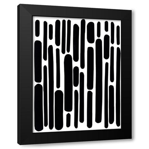 Shuffle I Black Modern Wood Framed Art Print by Moore, Regina