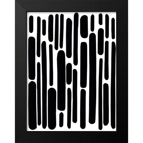Shuffle I Black Modern Wood Framed Art Print by Moore, Regina