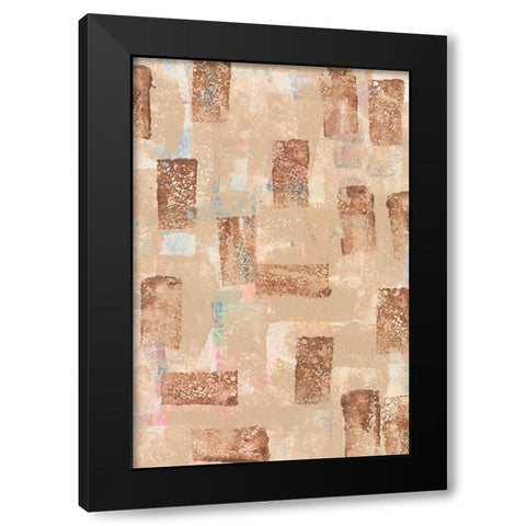 Hiding Hues II Black Modern Wood Framed Art Print by Moore, Regina