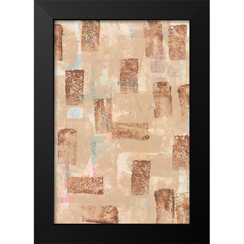 Hiding Hues II Black Modern Wood Framed Art Print by Moore, Regina