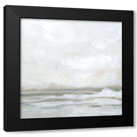 Neutral Surfline I Black Modern Wood Framed Art Print by Vess, June Erica