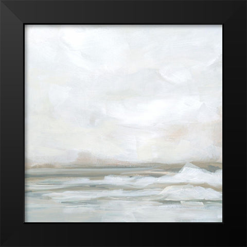 Neutral Surfline I Black Modern Wood Framed Art Print by Vess, June Erica