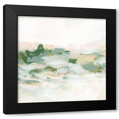 Blush Valley I Black Modern Wood Framed Art Print with Double Matting by Vess, June Erica