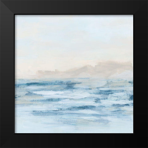 Distant Tides I Black Modern Wood Framed Art Print by Vess, June Erica