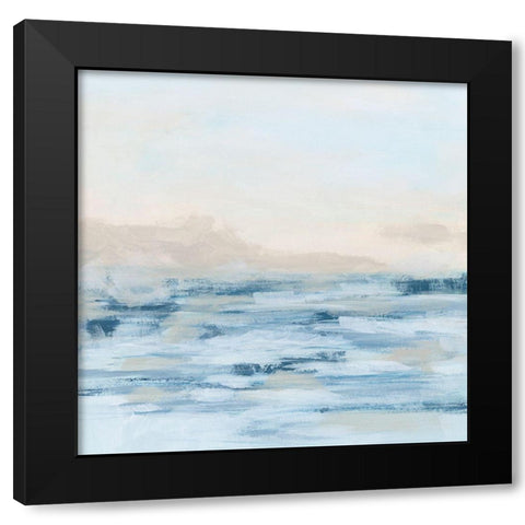 Distant Tides II Black Modern Wood Framed Art Print with Double Matting by Vess, June Erica