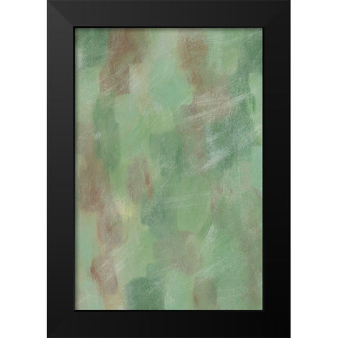 Green Shadows II Black Modern Wood Framed Art Print by Moore, Regina