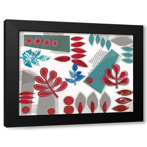 Modan II Black Modern Wood Framed Art Print with Double Matting by Moore, Regina