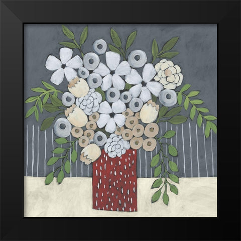 Flowers For You I Black Modern Wood Framed Art Print by Moore, Regina