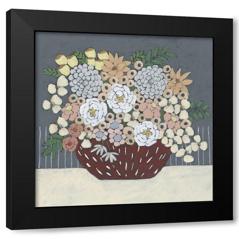 Flowers For You II Black Modern Wood Framed Art Print by Moore, Regina