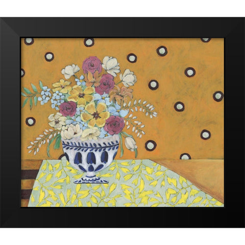 Flowerscape I Black Modern Wood Framed Art Print by Moore, Regina