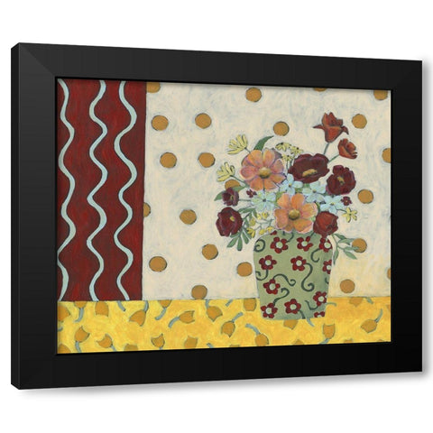 Flowerscape II Black Modern Wood Framed Art Print with Double Matting by Moore, Regina