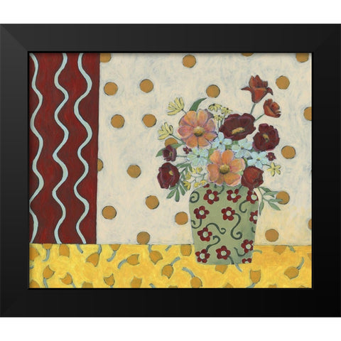 Flowerscape II Black Modern Wood Framed Art Print by Moore, Regina