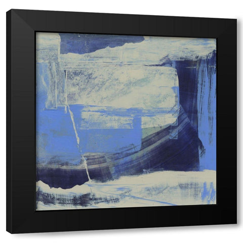 Evolve Blue I Black Modern Wood Framed Art Print with Double Matting by Gordon, Sharon