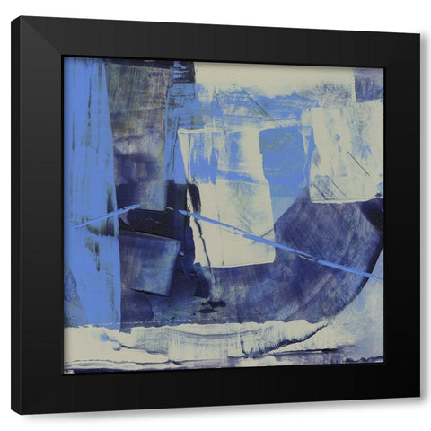 Evolve Blue II Black Modern Wood Framed Art Print by Gordon, Sharon