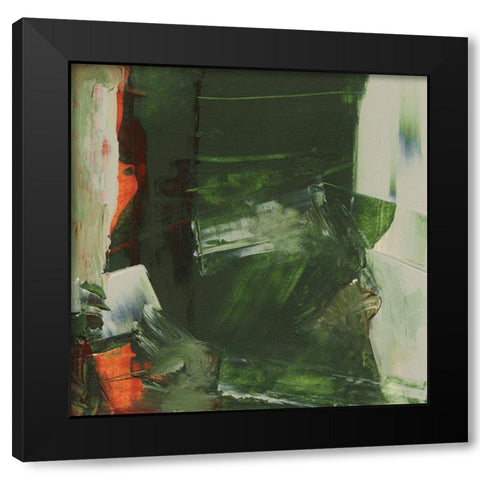 Evolve Green I Black Modern Wood Framed Art Print with Double Matting by Gordon, Sharon