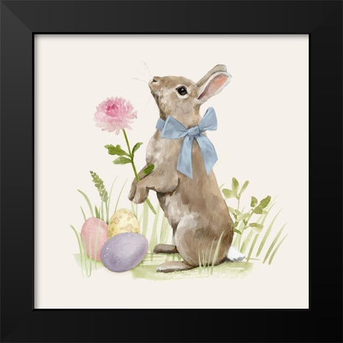 Easter Bun II Black Modern Wood Framed Art Print by Barnes, Victoria