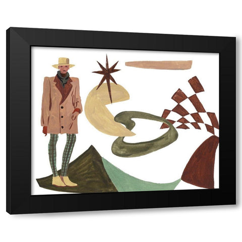 Vintage Vibes IV Black Modern Wood Framed Art Print with Double Matting by Wang, Melissa