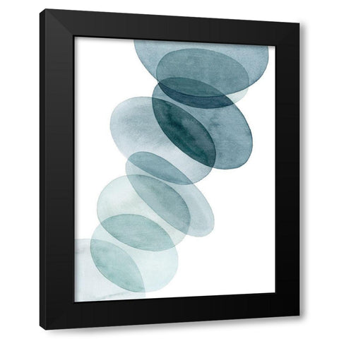 Blue Ascension II Black Modern Wood Framed Art Print with Double Matting by Popp, Grace