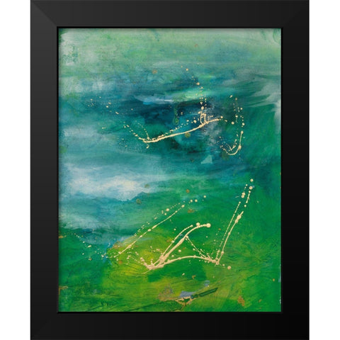 Peaceful Diptych I Black Modern Wood Framed Art Print by Combs, Joyce