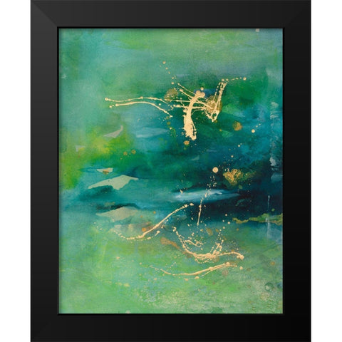 Peaceful Diptych II Black Modern Wood Framed Art Print by Combs, Joyce